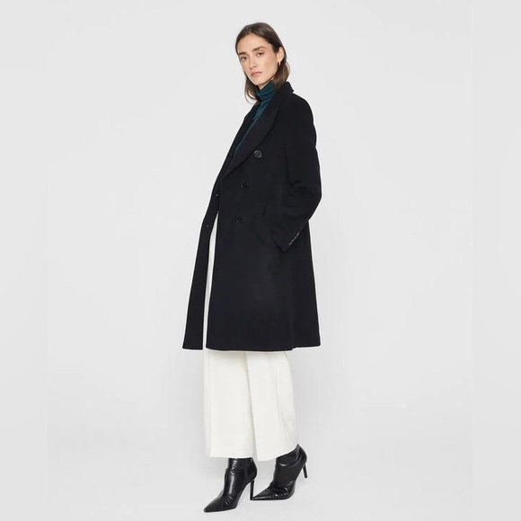 Club Monaco Double Breasted Grey Wool Coat - Picture 10 of 14